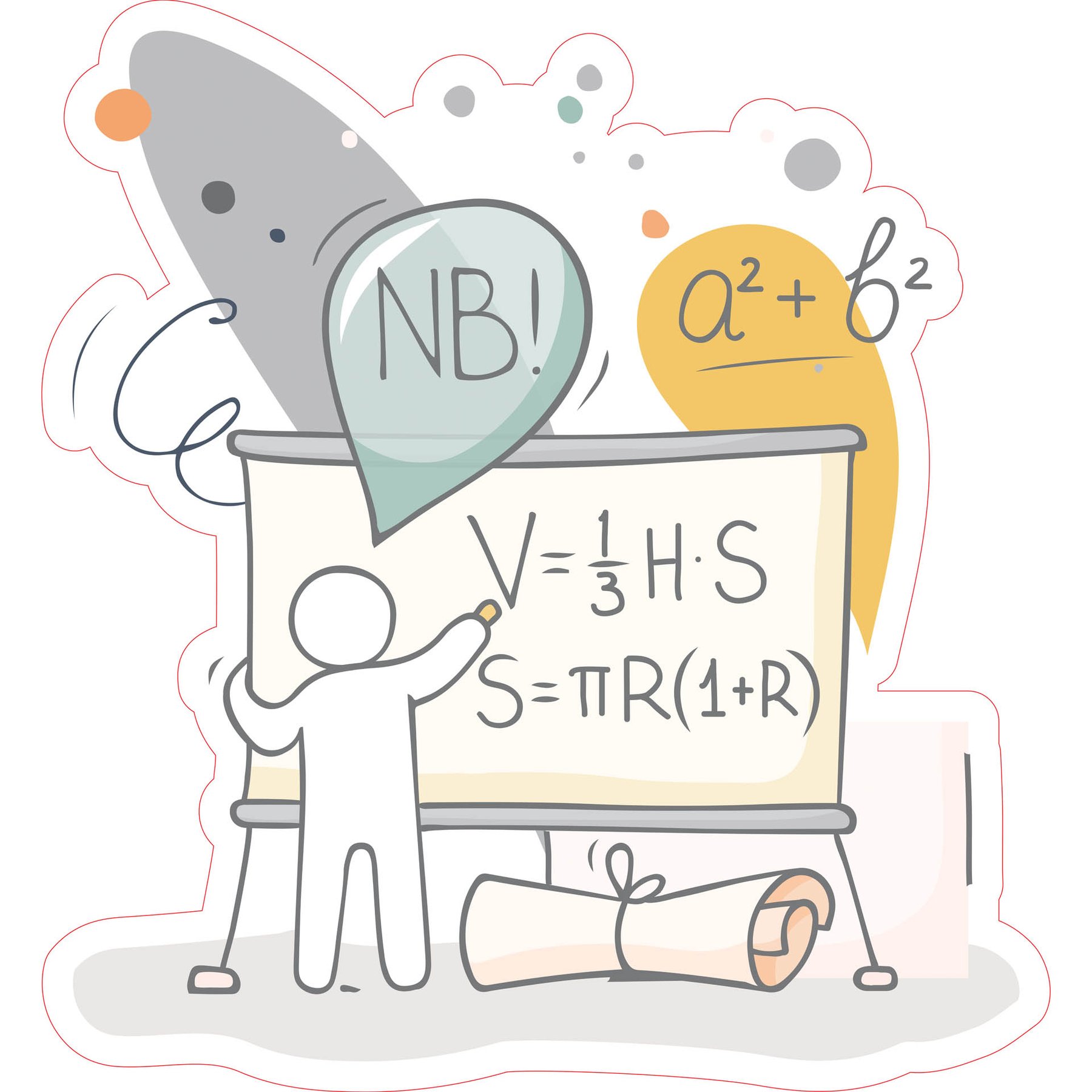 STEM Sticker, Mathematics and Informatics - Mathematics, set D5, 100 cm, sticker 6