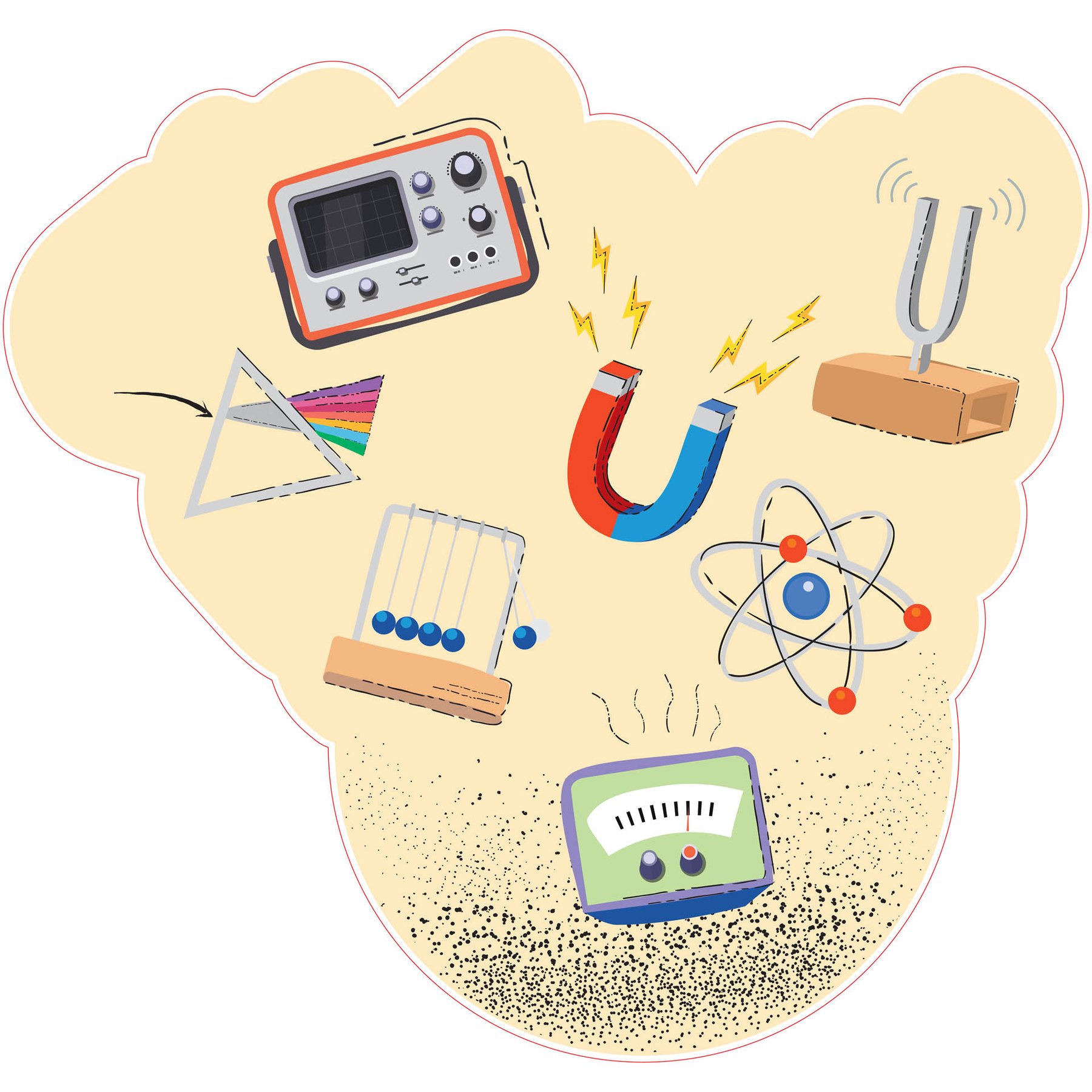 STEM Sticker, Natural sciences – Physics, set G8, 100 cm, sticker 1