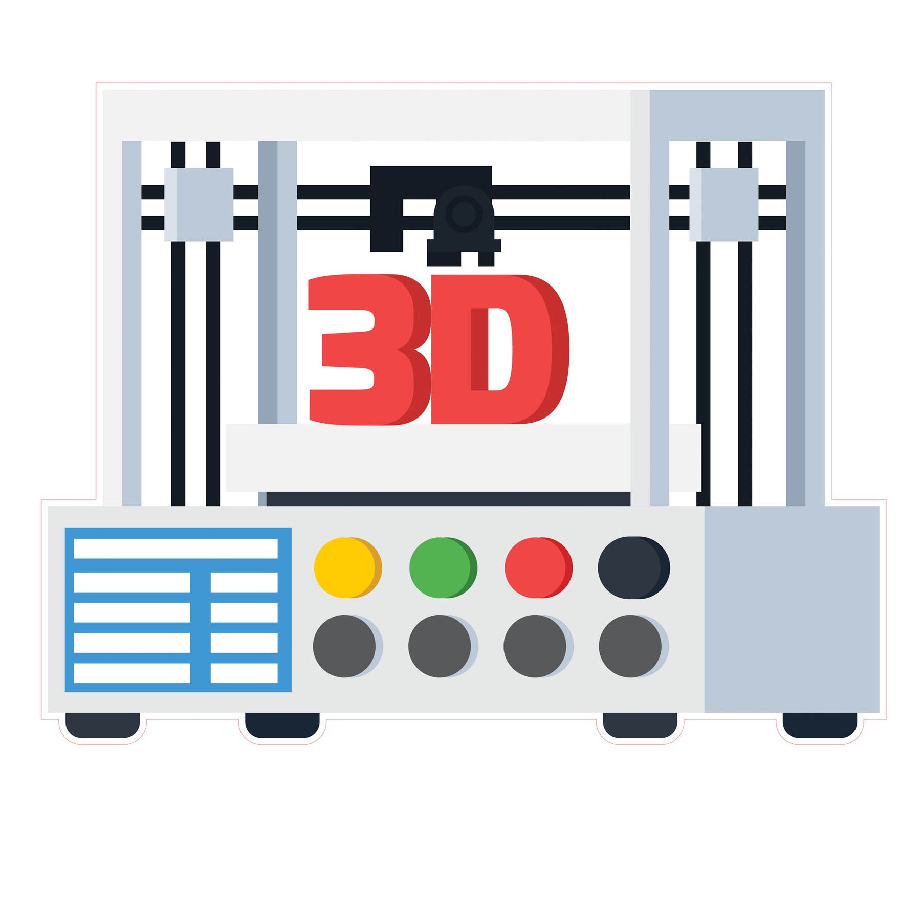 STEM Sticker, Design and 3D prototyping, set A5, 150 cm, sticker 3