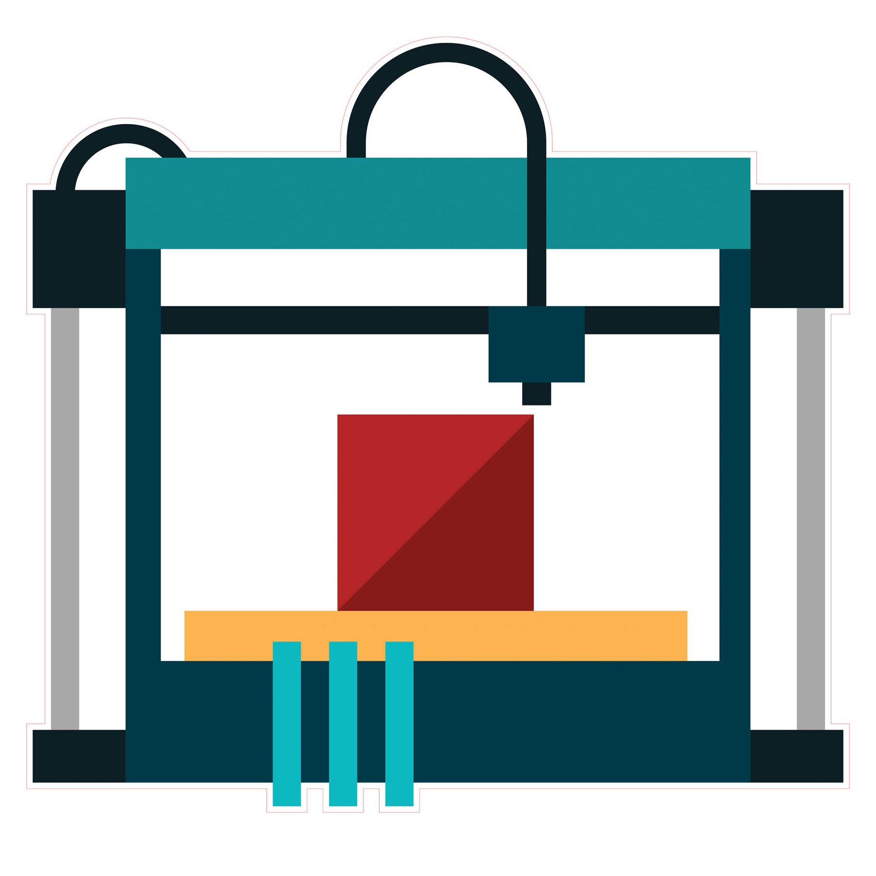 STEM Sticker, Design & 3D prototyping, set A6, 150 cm, sticker 4