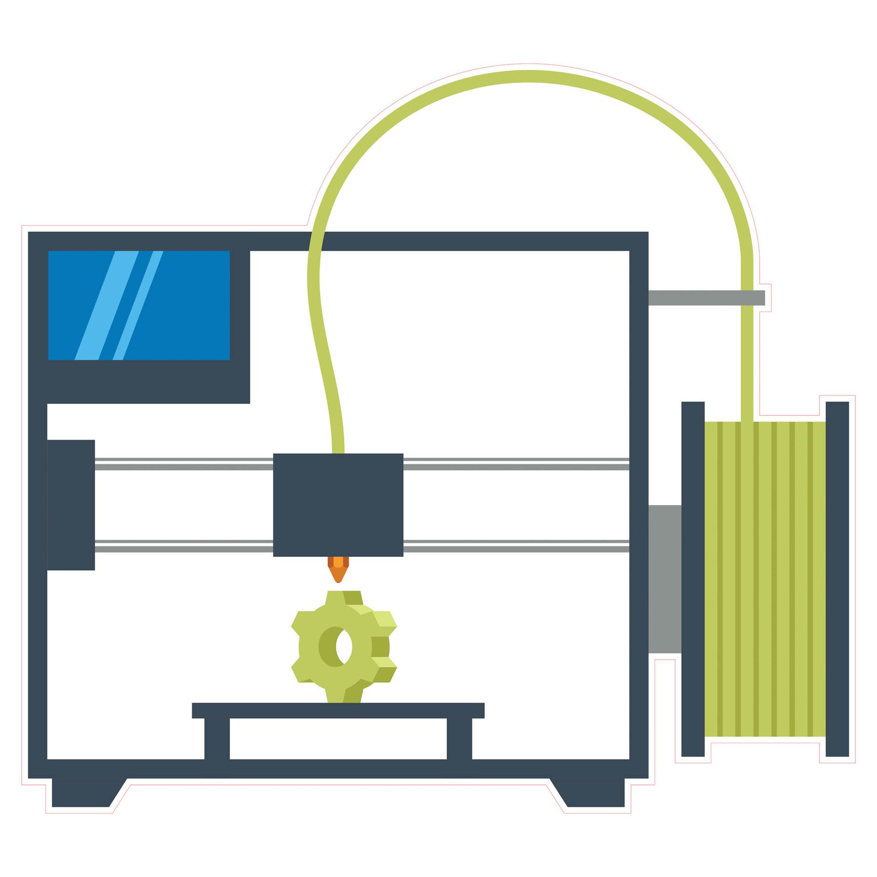 STEM Sticker, Design & 3D Prototyping, set A7, 150 cm, sticker 7