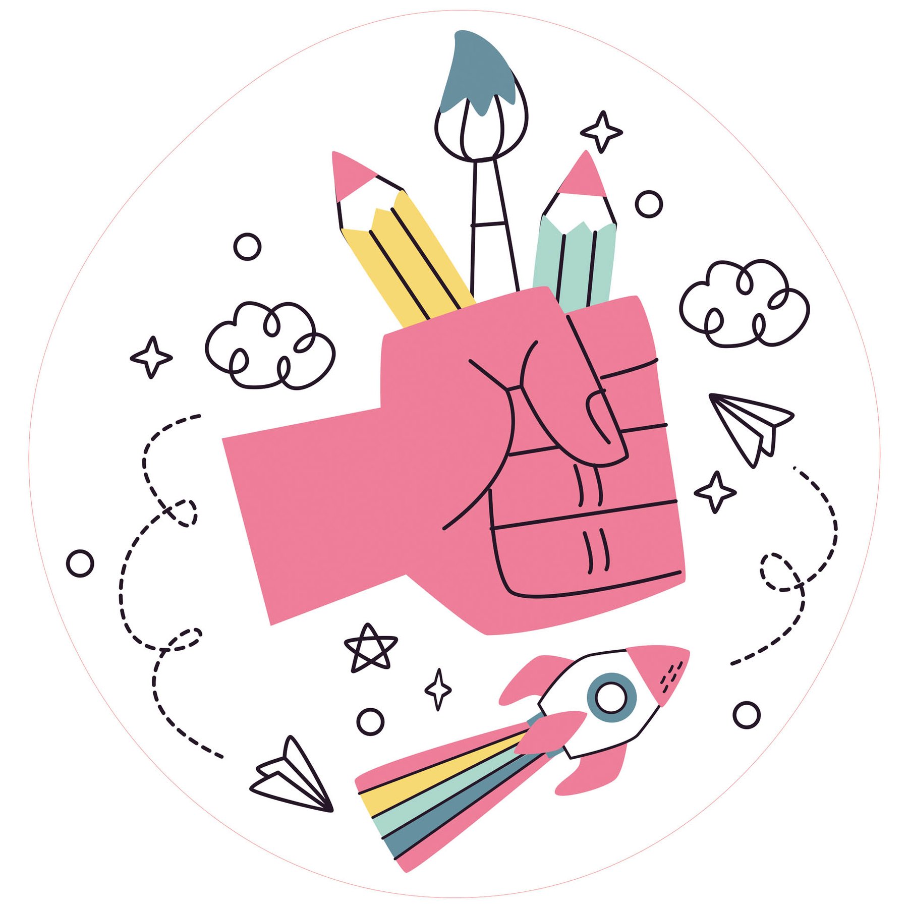 STEM Sticker, Digital Arts Room, Set B10, 150 cm, Sticker 10