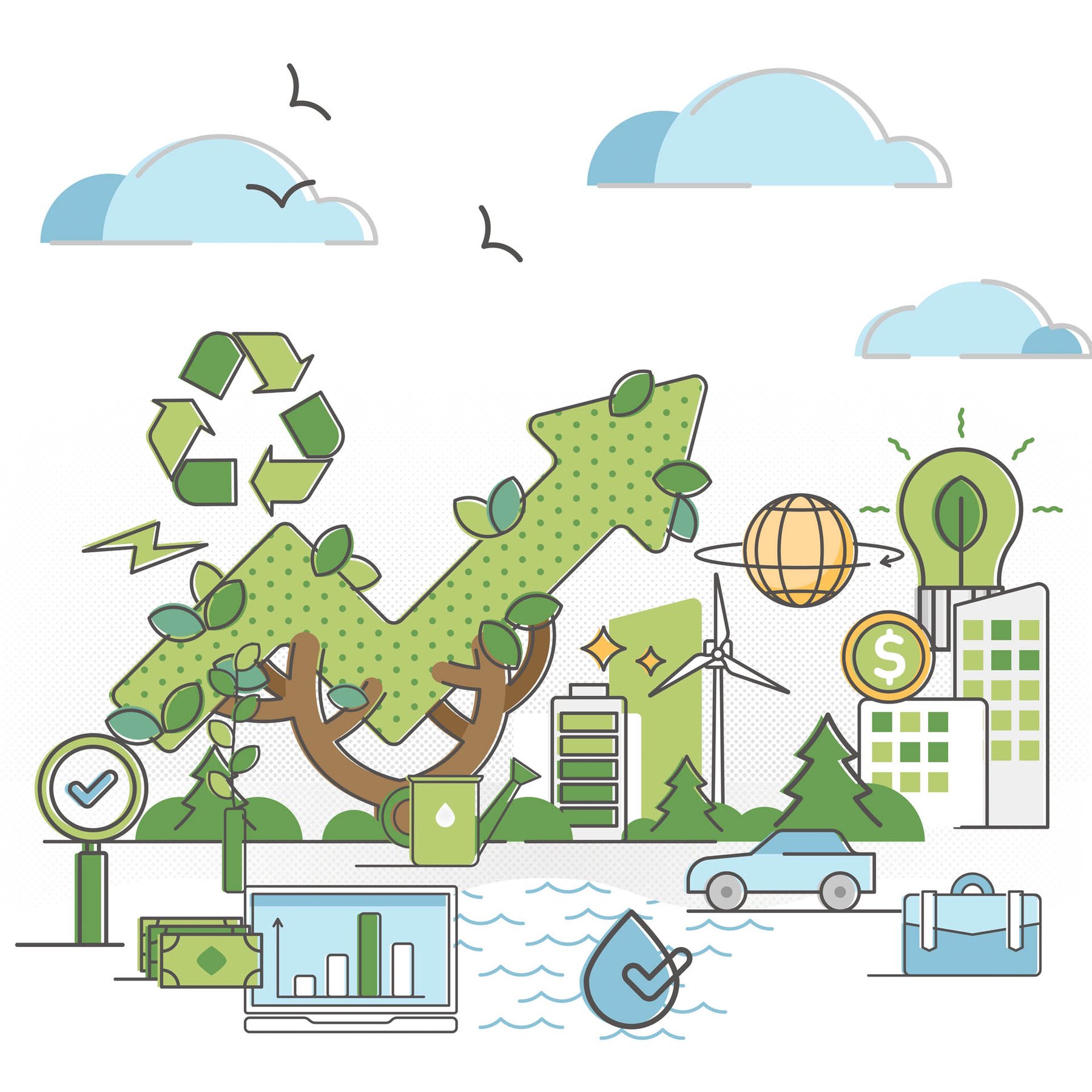 STEM Sticker, Green technologies and sustainable development, set C6, 150 cm, sticker 10