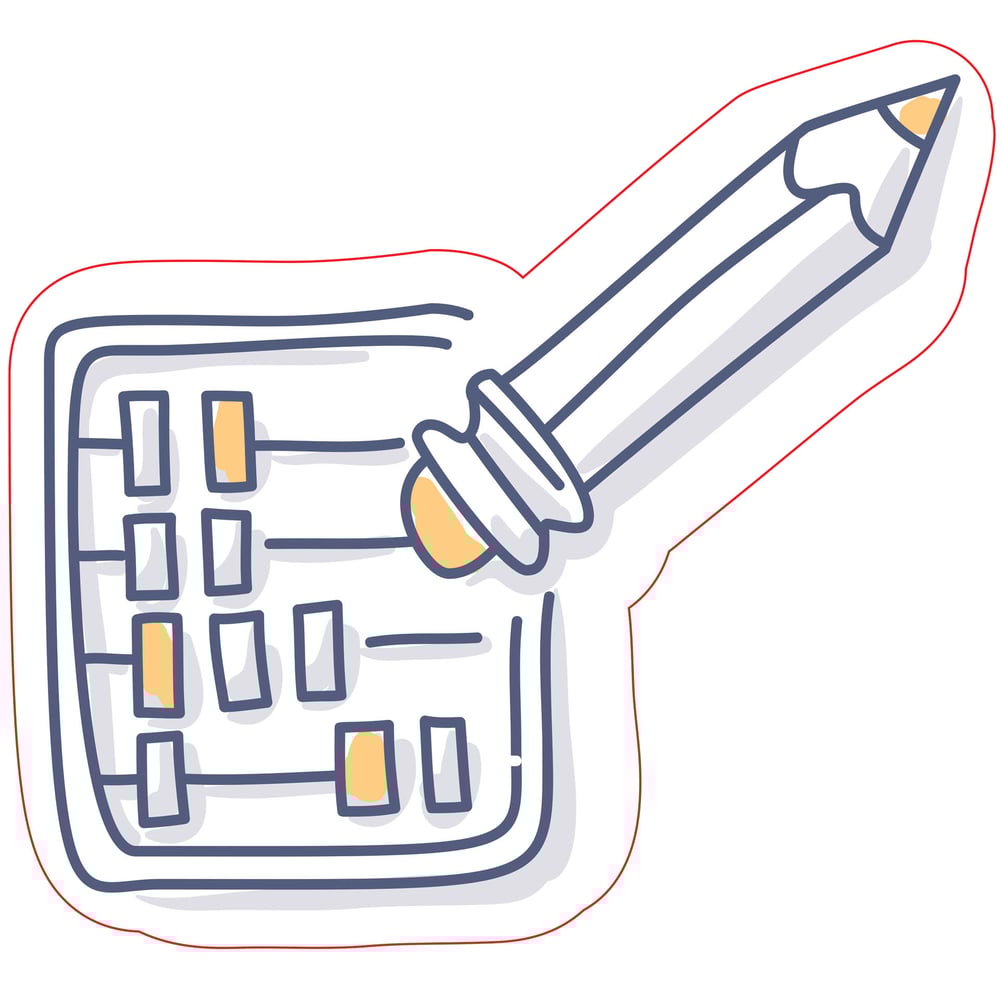 STEM Стикер, Математика и информатика - Математика, комплект D4, 150 cm, стикер 7