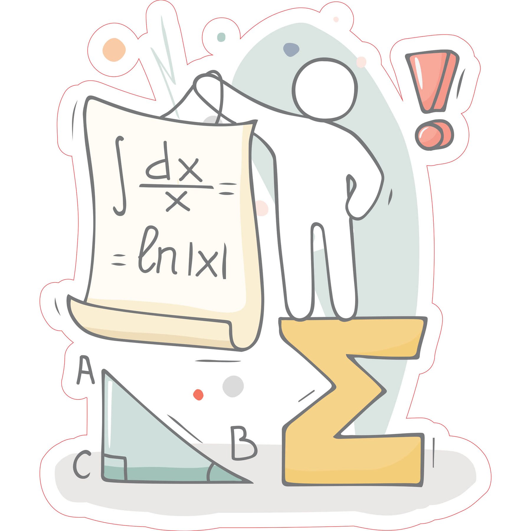 STEM Sticker, Mathematics and Informatics – Mathematics, set D5, 150 cm, sticker 2
