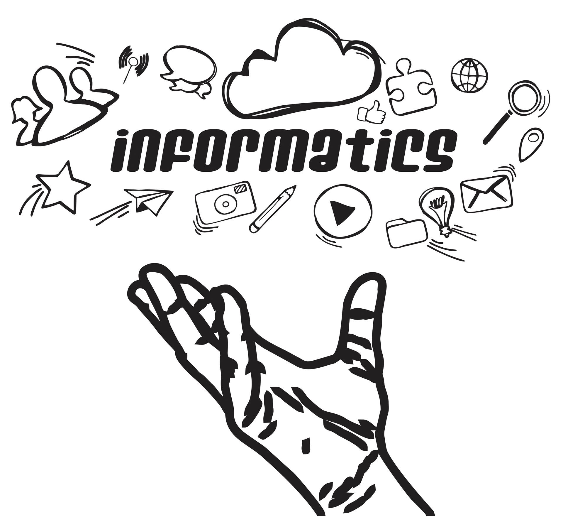 STEM Sticker, Mathematics and informatics - Informatics, set E5, 150 cm, sticker 1
