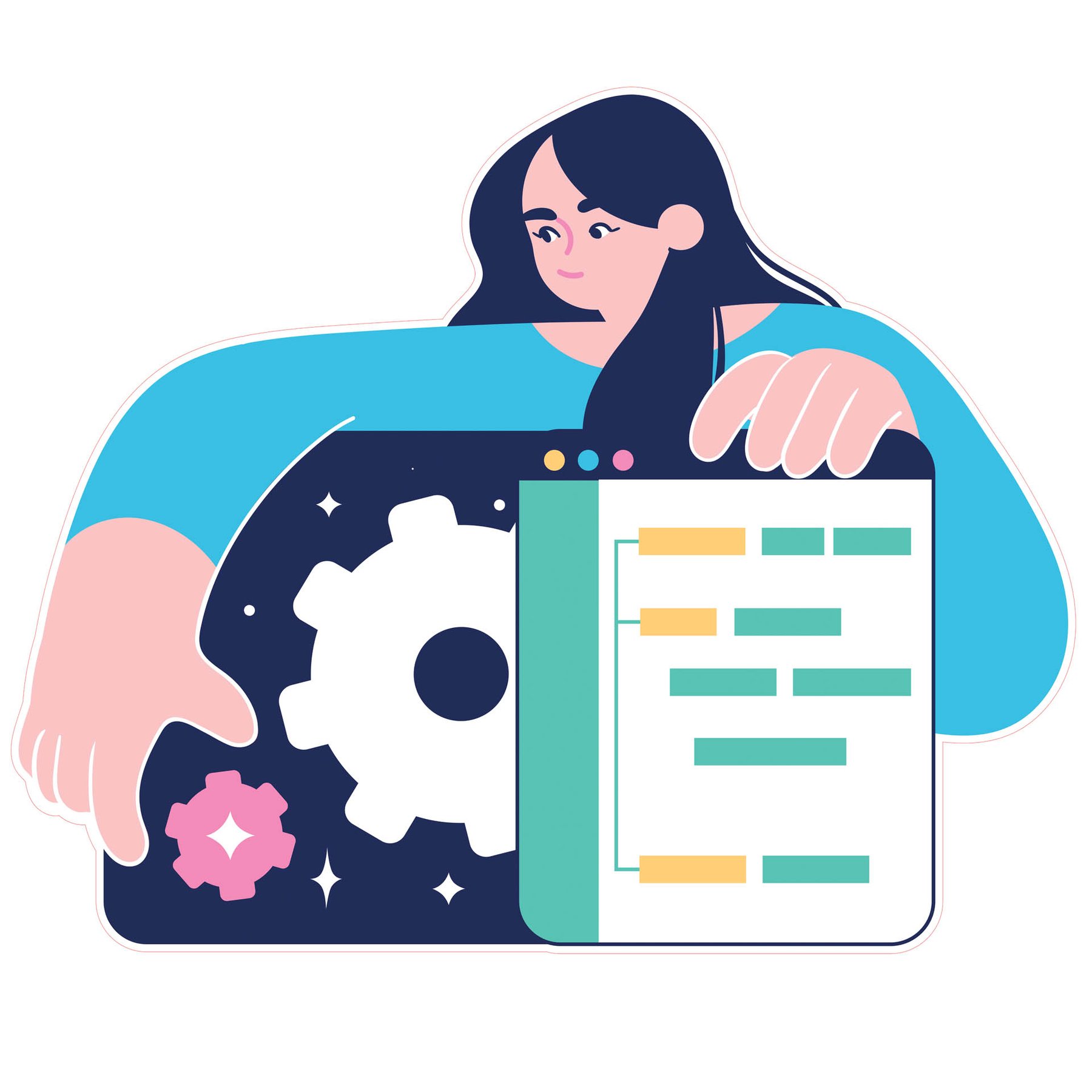 STEM Sticker, Mathematics and Informatics - Informatics, set E9, 150 cm, sticker 9