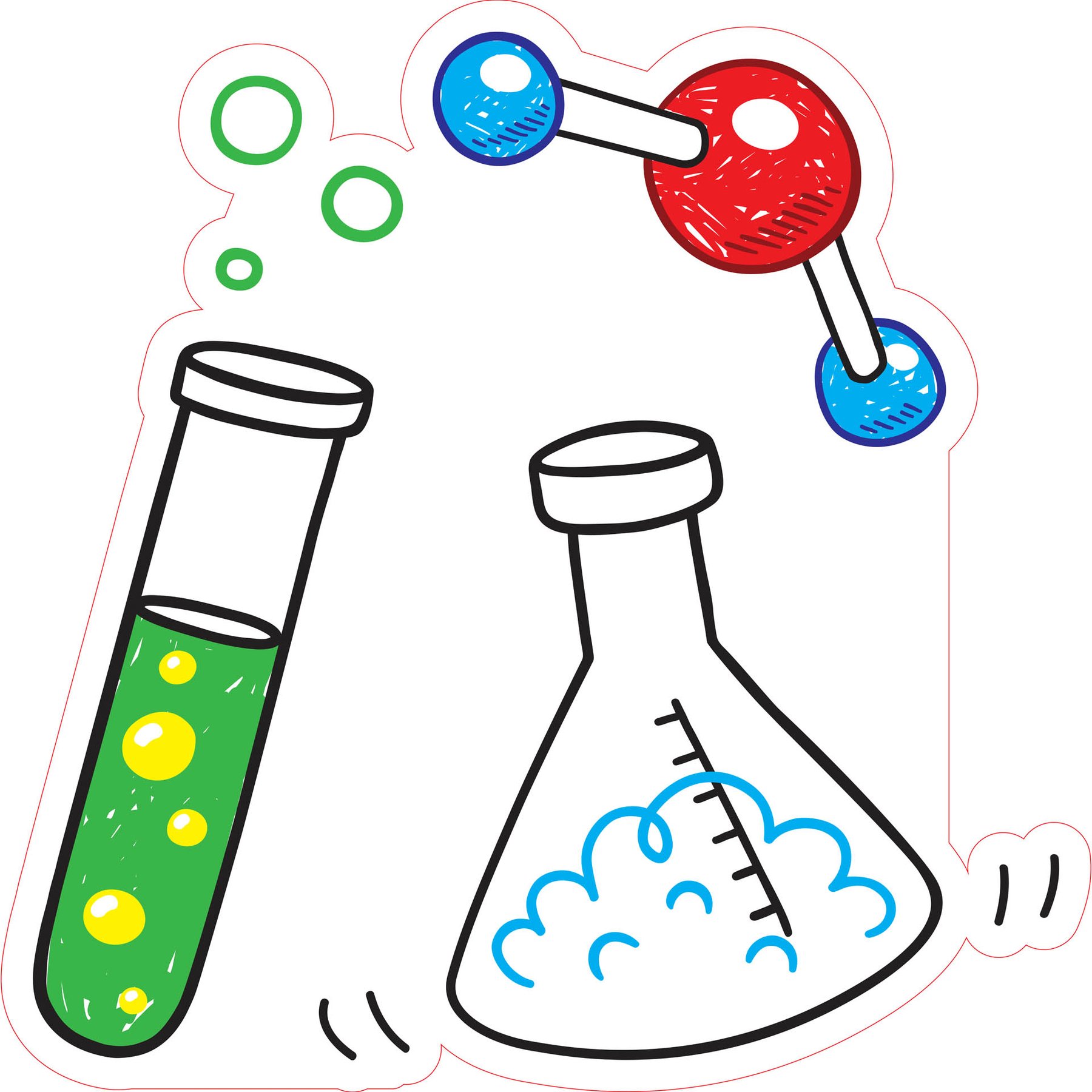 STEM Sticker, Natural Sciences - Chemistry, set H5, 150 cm, sticker 4