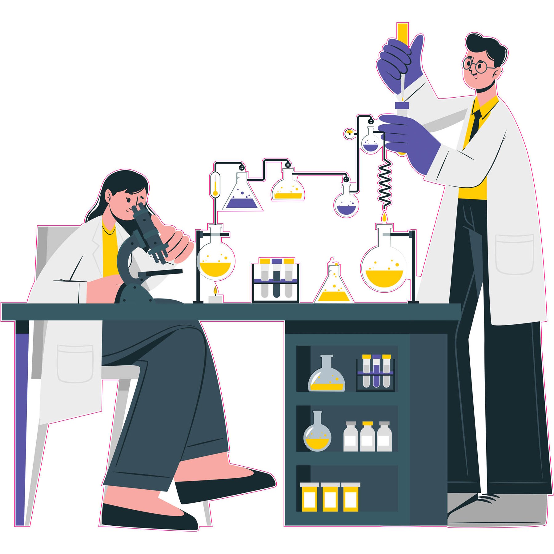 STEM Sticker, Natural sciences - Chemistry, set H10, 150 cm, sticker 8
