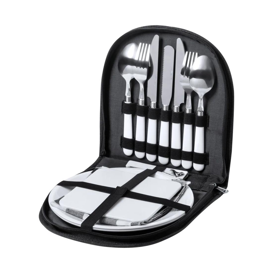 Cool Picnic set Pikken, for two, polyester, 13 pcs, gray