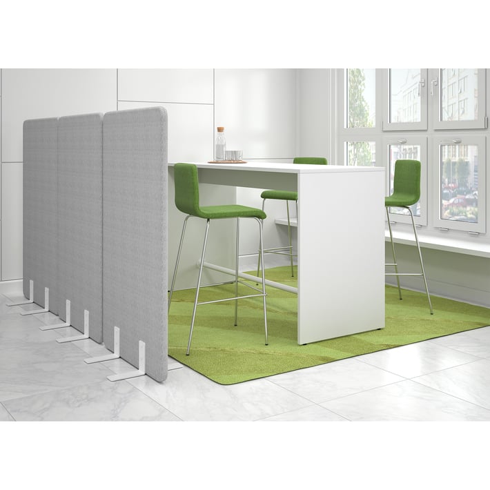 Шумоизолиращ преграден панел Narbutas Free Standing, свободностоящ, 800 x 36 x 1400 mm, дамаска Velito Presto светла мента, ПДЧ 16 mm