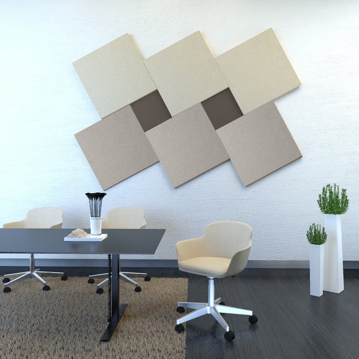 Шумоизолиращ стенен панел Modus Narbuta, 800 x 40 x 800 mm, дамаска Velito Presto светла мента