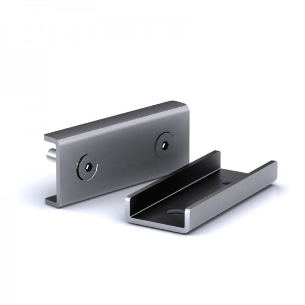 Компоненти за свързване на шумоизолиращ стенен панел Narbutas Modus, сив метал, 2 броя