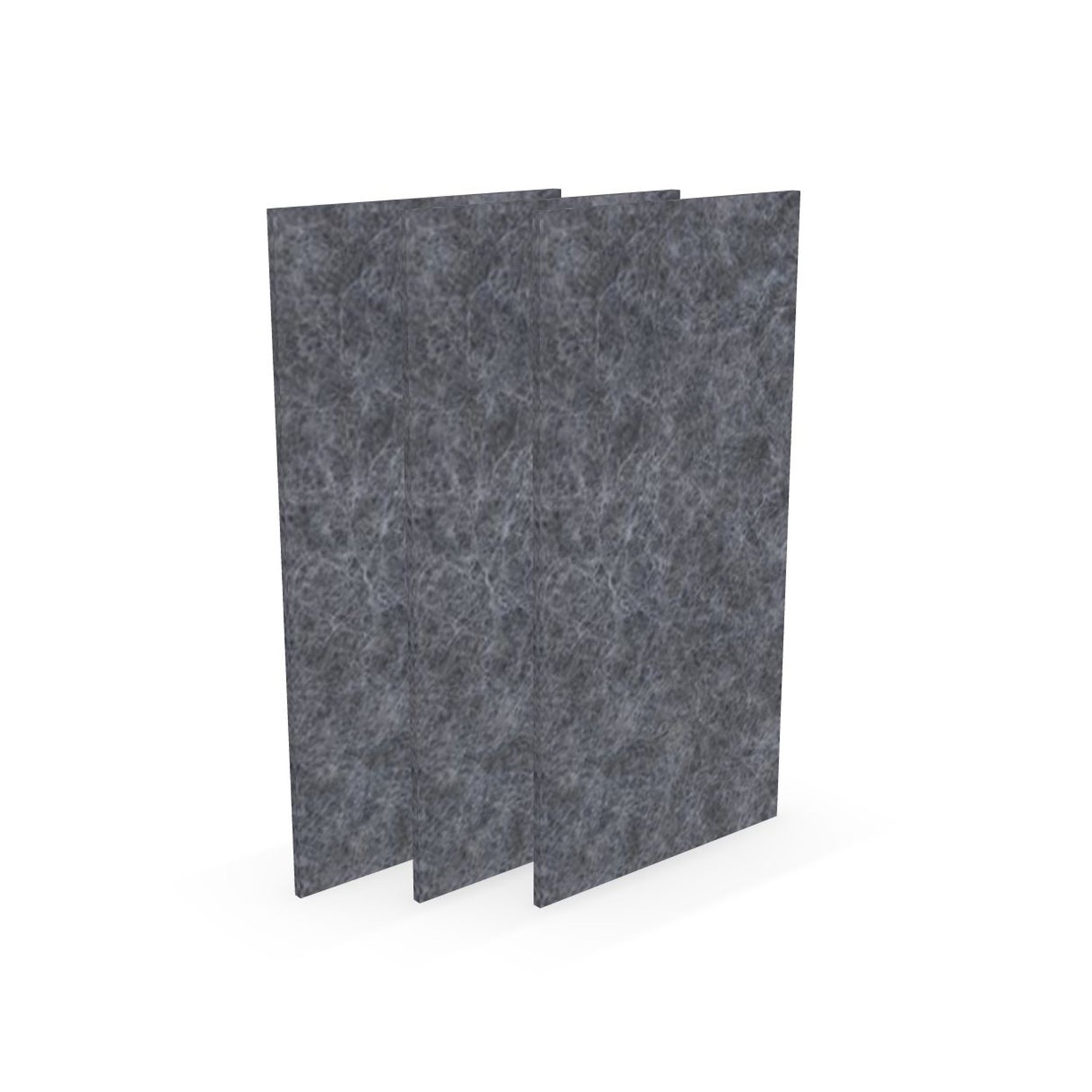 Acoustic panel Narbutas Pet, rectangle, 200 x 400 x 9 mm, PET felt, 3 pcs, gray