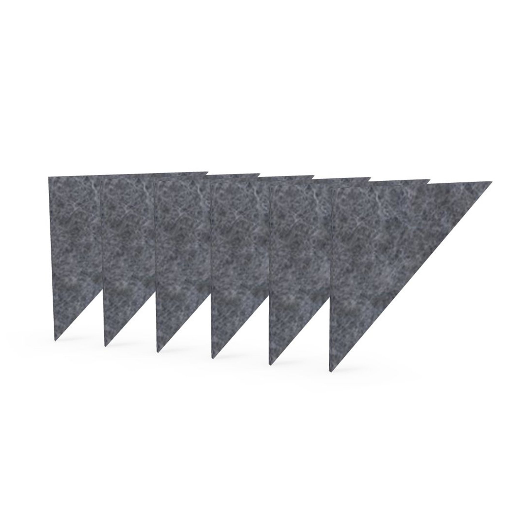 Acoustic panel Narbutas Pet, triangle, 200 x 200 x 9 mm, PET felt, 6 pcs, gray