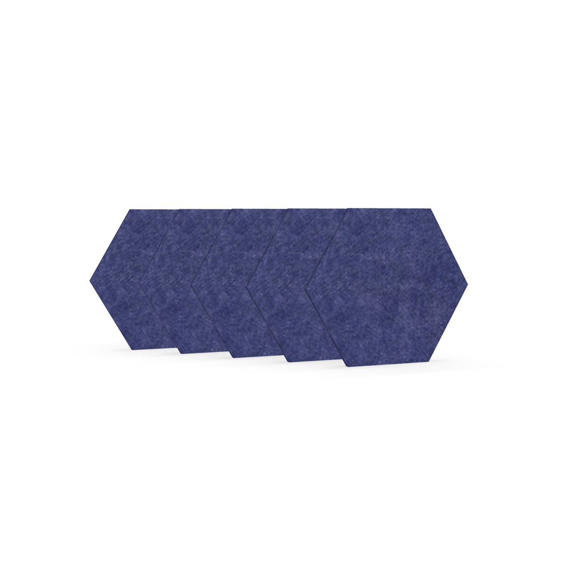 Acoustic panel Narbutas Pet, hexagon, 173 x 200 x 9 mm, PET felt, 5 pcs, blue