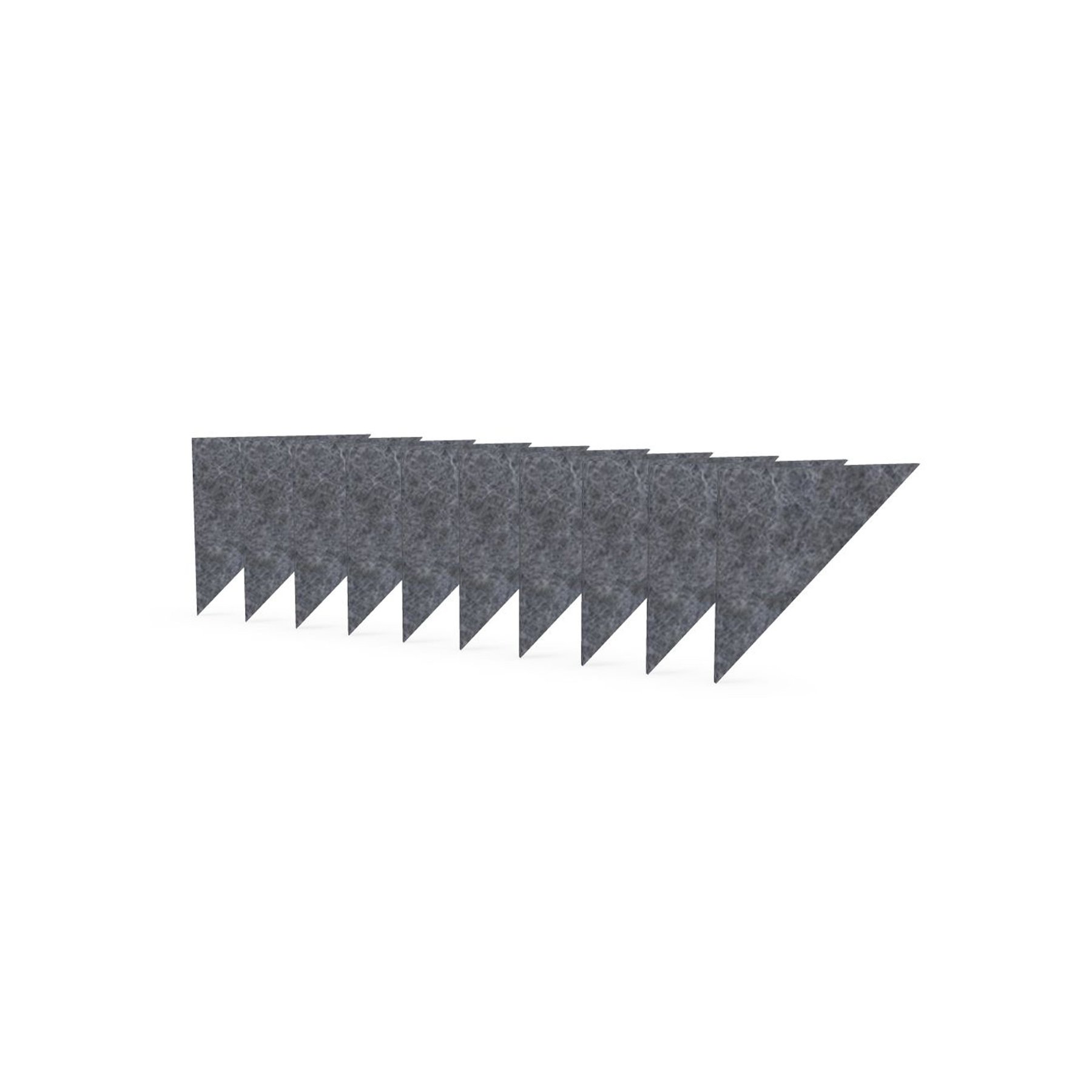 Acoustic panel Narbutas Pet, triangle, 200 x 200 x 9 mm, PET felt, 10 pcs, gray