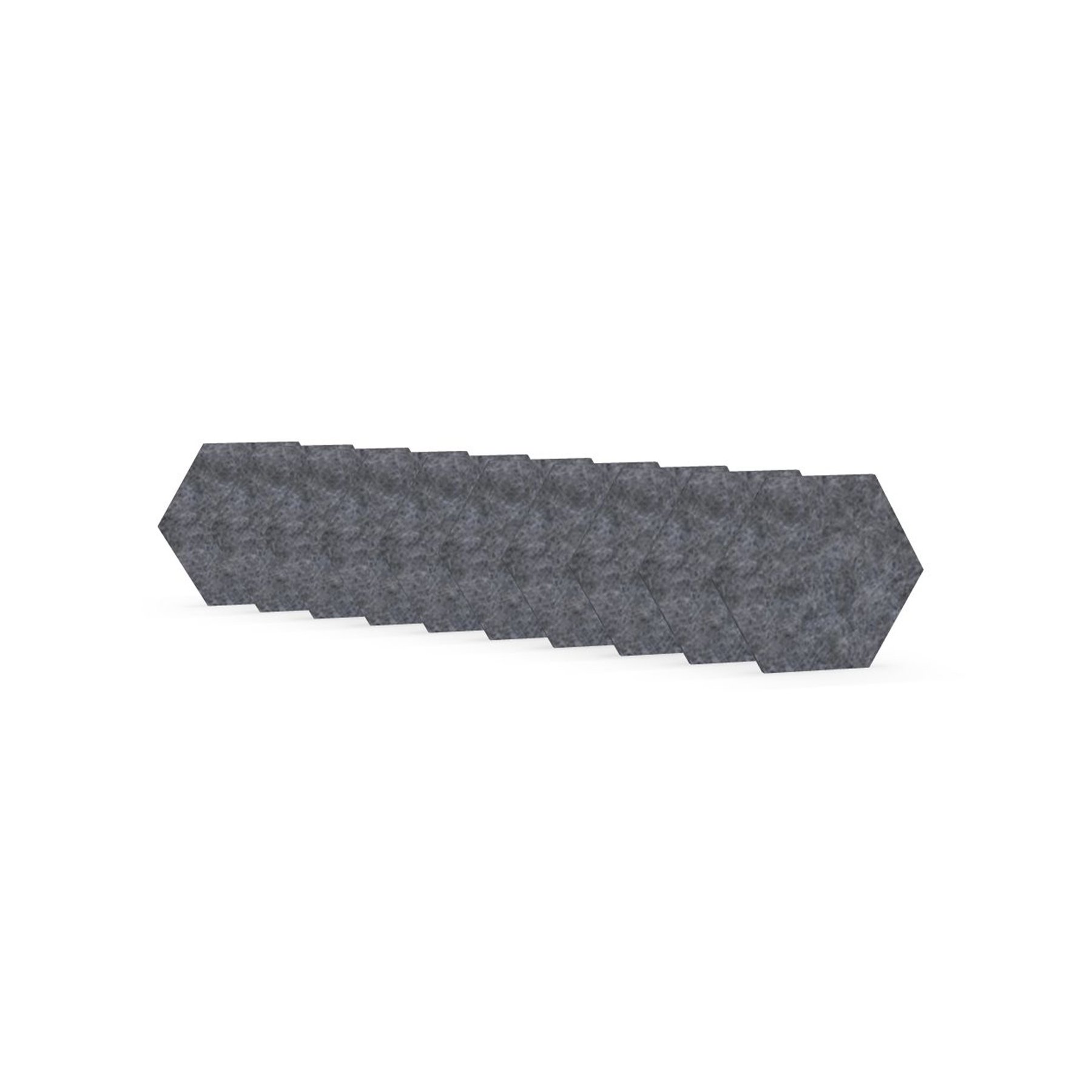 Acoustic panel Narbutas Pet, hexagon, 173 x 200 x 9 mm, PET felt, 10 pcs, gray