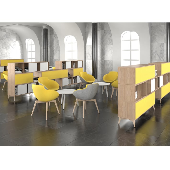 Cabinet Narbutas Choice, sliding doors, 1600 x 400 x 370 mm, chipboard 18 mm, bleached oak melamine, bleached oak melamine