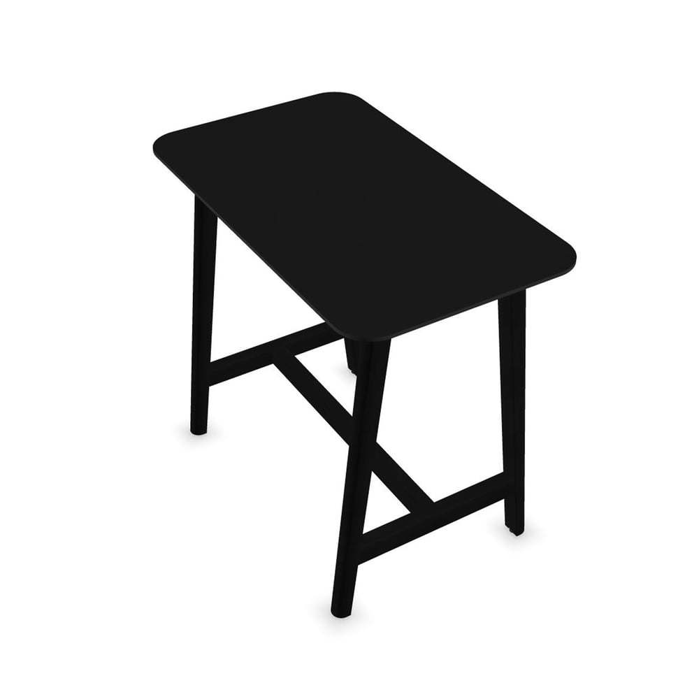 Висока маса Narbutas Nova Wood, 1200 x 700 x 1050 mm, MDF 26 mm, HPL черен плот, черни дървени крака