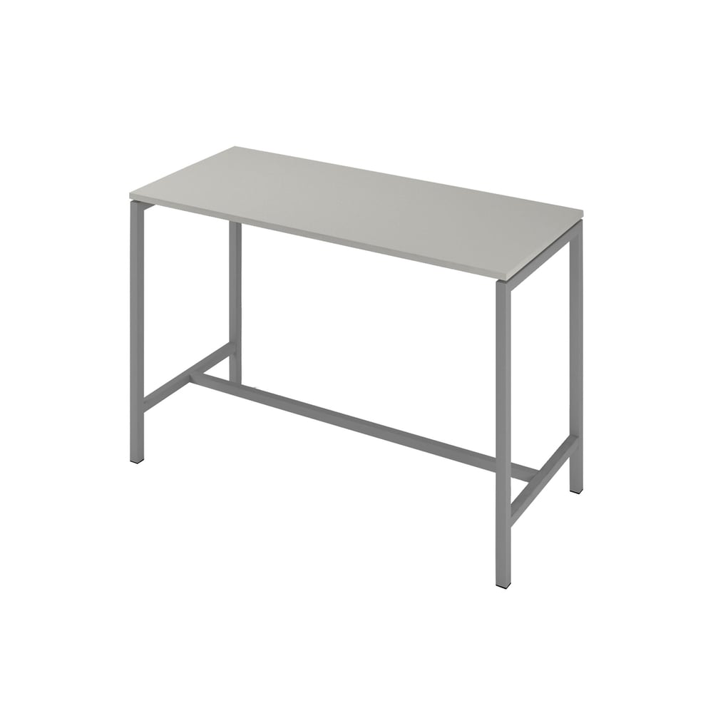 Висока маса Narbutas Nova, 1600 x 700 x 1050 mm, ПДЧ 25 mm, перленосив меламин, сив метал