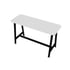 Висока маса Narbutas Nova Wood, 1800 x 700 x 1050 mm, MDF 26 mm, HPL бял плот с черен кант, бял метал, черни дървени крака