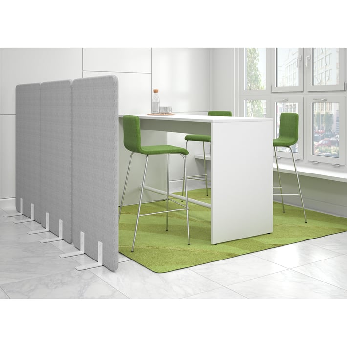 Висока маса Narbutas Light, 1600 x 700 x 1050 mm, ПДЧ 25 mm, бял меламин, бял метал