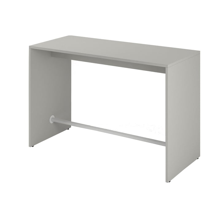 Висока маса Narbutas Light, 1600 x 700 x 1050 mm, ПДЧ 25 mm, перленосив меламин, бял метал