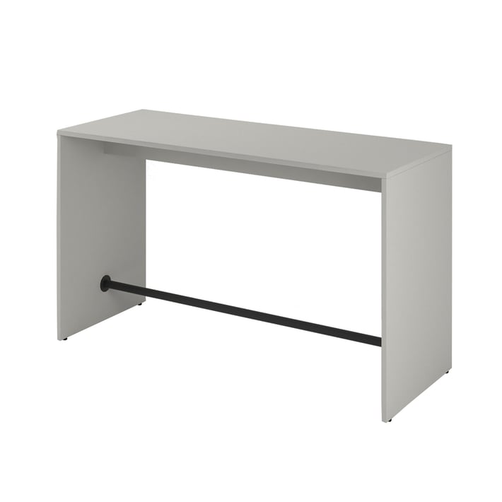 Висока маса Narbutas Light, 1800 x 700 x 1050 mm, ПДЧ 25 mm, перленосив меламин, черен метал