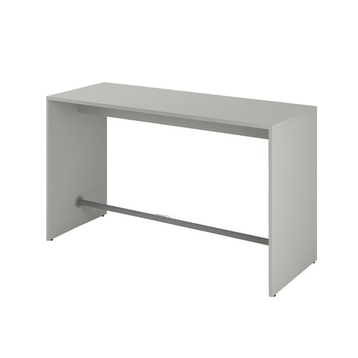 Висока маса Narbutas Light, 1800 x 700 x 1050 mm, ПДЧ 25 mm, перленосив меламин, сив метал