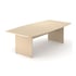 Meeting table Narbutas Optima, 2400 x 1200 x 720 mm, 25 mm particleboard, oval top, melamine bleached oak