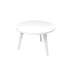 Low table Narbutas Amber, 700 x 700 x 450 mm, round top, particleboard, white melamine, white enamel lacquer