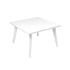 Low table Narbutas Amber, 700 x 700 x 450 mm, round top, particleboard, white melamine, white enamel lacquer