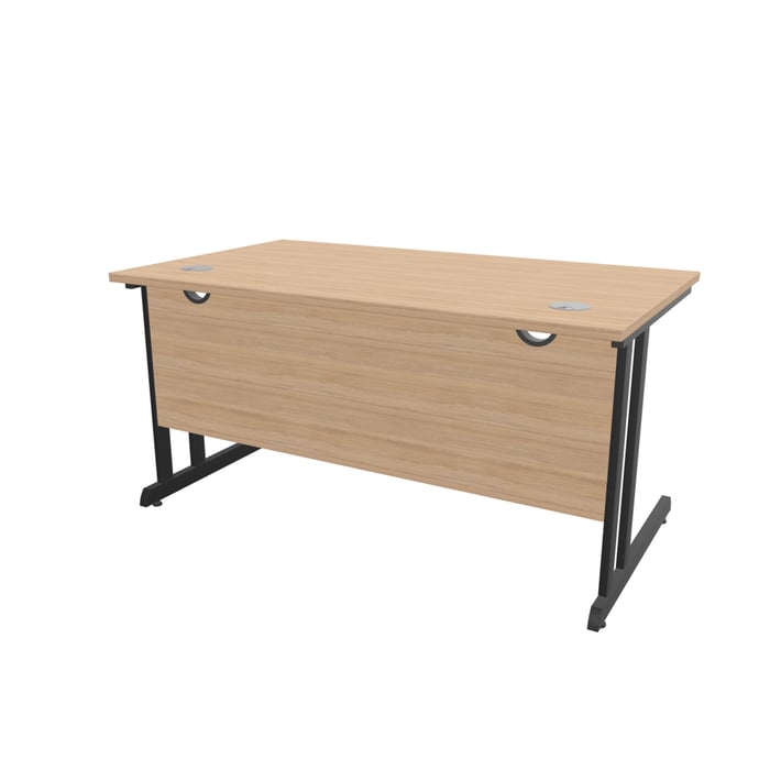 Бюро Narbutas Optima C, 1400 x 800, 720 mm, ПДЧ 25 mm, избелен дъб, черни метални крака