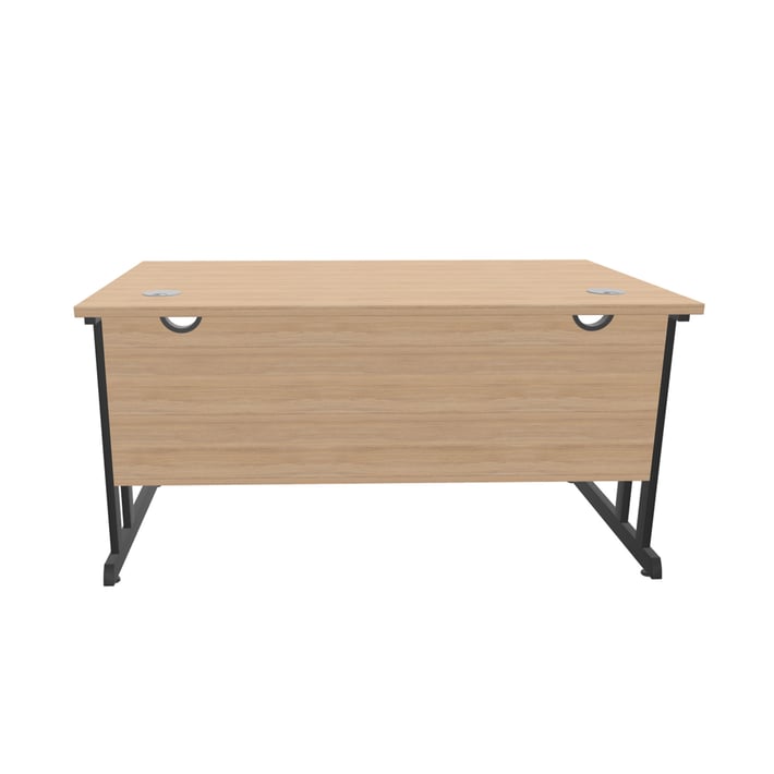 Бюро Narbutas Optima C, 1400 x 800, 720 mm, ПДЧ 25 mm, избелен дъб, черни метални крака