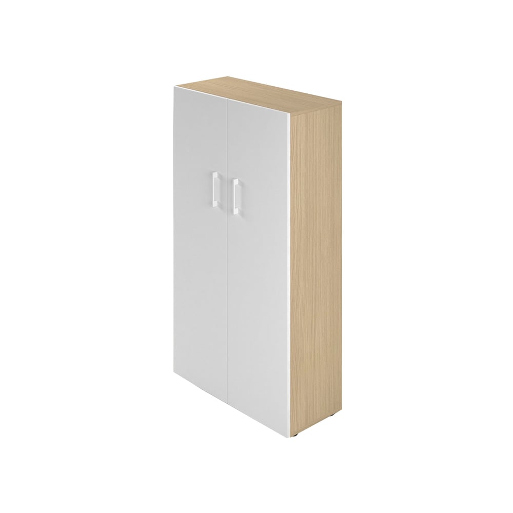 Шкаф Narbutas Nova Basic, 800 х 360 х 1444 mm, ПДЧ, бял меламин, бяла дръжка