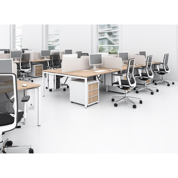 Преградни панели за бюра Narbutas Nova Fabric, 350 mm, дамаска Velito Presto светла мента, ПДЧ 12 mm, черен метал