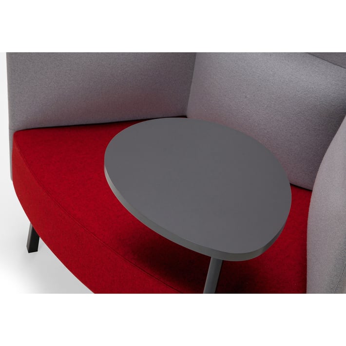 Помощна масичка Narbutas Cumulus, 360 х 440 mm, бял меламин, бял метал, сглобена мостра