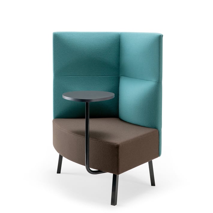 Помощна масичка Narbutas Cumulus, 360 х 440 mm, бял меламин, бял метал, сглобена мостра