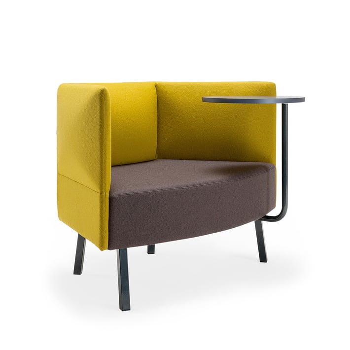 Помощна масичка Narbutas Cumulus, 360 х 440 mm, бял меламин, бял метал, сглобена мостра