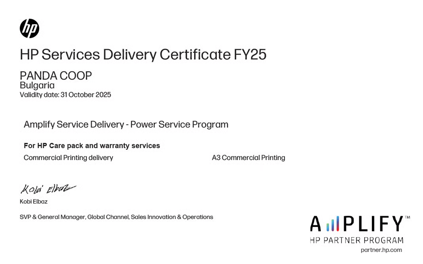 Amplify Service Delivery - Power Service Program