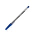 Office 1 Химикалка, 1.0 mm, прозрачен корпус, синя, 4 броя