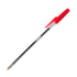 Office 1 Химикалка, 1.0 mm, прозрачен корпус, червена, 4 броя