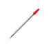 Office 1 Химикалка, 1.0 mm, прозрачен корпус, червена, 4 броя