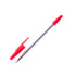 Office 1 Химикалка, 1.0 mm, прозрачен корпус, червена, 4 броя