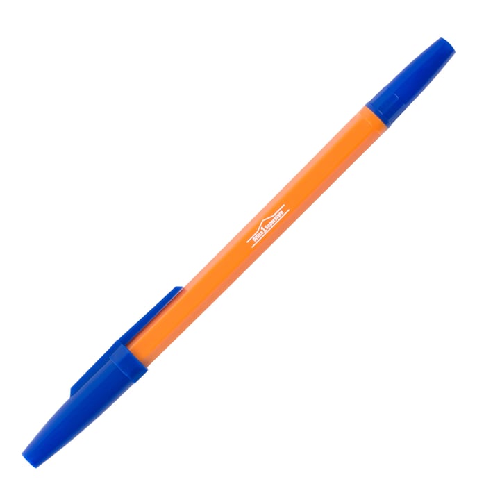 Office 1 Химикалка, 0.7 mm, оранжев корпус, синя, 50 броя