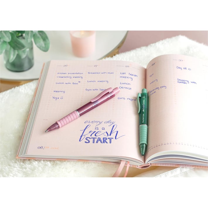 Faber-Castell Химикалка Poly Ball View, цветове асорти, в блистер