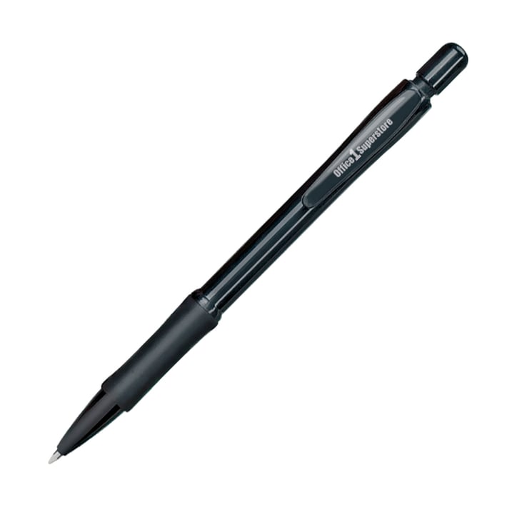 Office 1 Химикалка Bini, черна, 12 броя