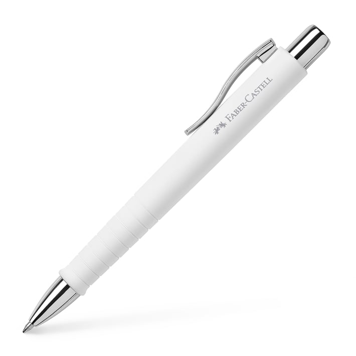 Faber-Castell Химикалка Poly Ball XB, автоматична, бяла