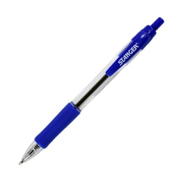 Stanger Химикалка R1.0 Softgrip, 1.0 mm, синя, 10 броя